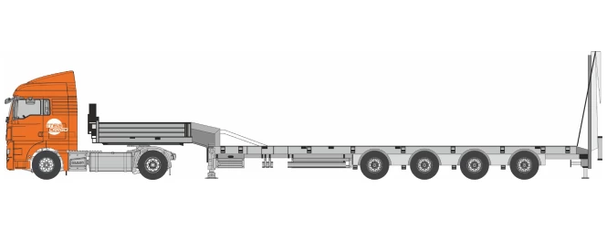 Low bed trailer (heavy and oversized loads)